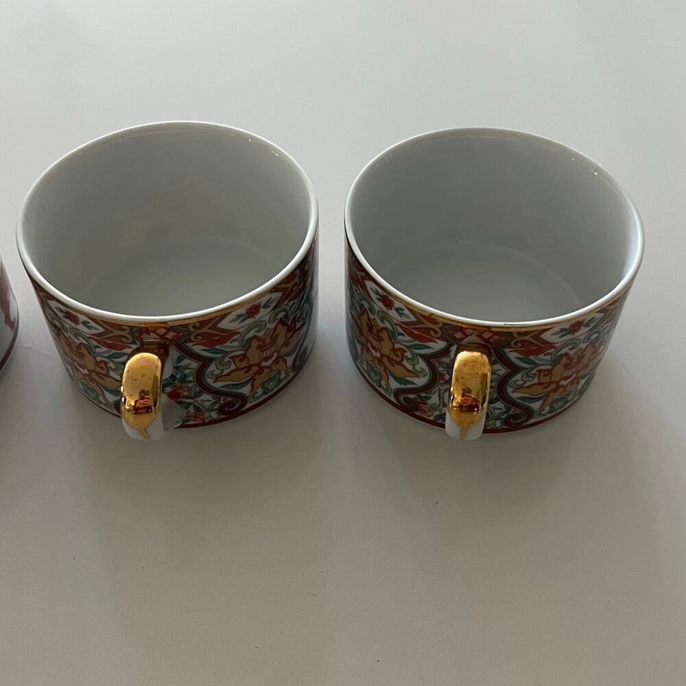Vintage SAJI Japan Fine China Imari Royal Pheasant 9pc Set - 5 Plates & 4 Cups - Picture 11 of 16